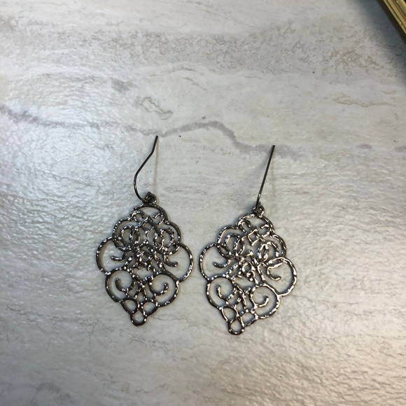 5/$20 Moroccan Metal Gun Metal Earrings, New - Picture 2 of 2
